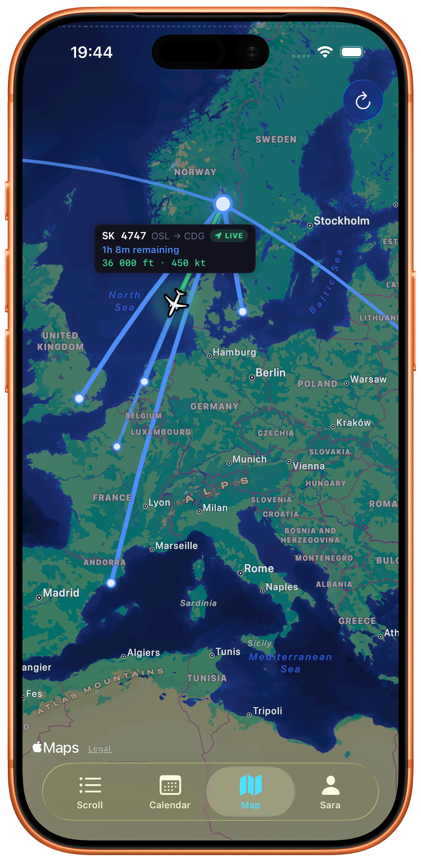 Windshear Viewer live map view
